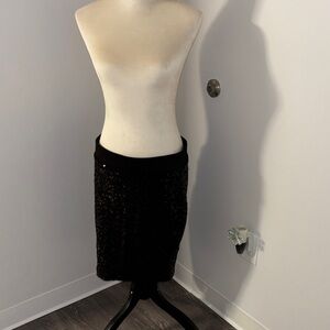 Torrid Black Sequin Pencil Skirt